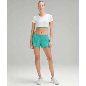 Lululemon Hotty Hot Short LR Short 4" Size 4 Kelly Green NWT